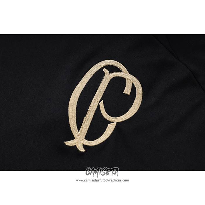 Chandal del Corinthians 2023-2024 Manga Corta Negro - Pantalon Corto